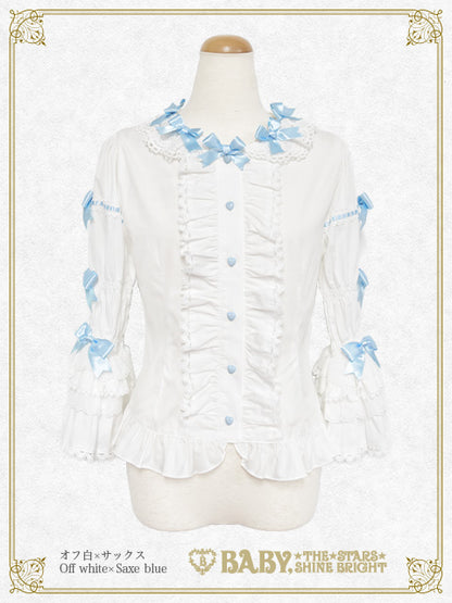 Creamy sweet macaron blouse