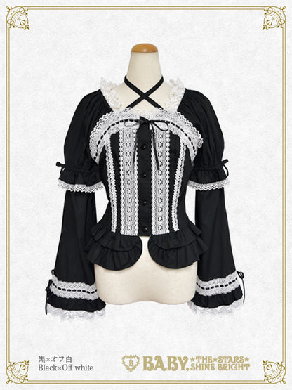 Princess Sleeve Back Shirring Blouse