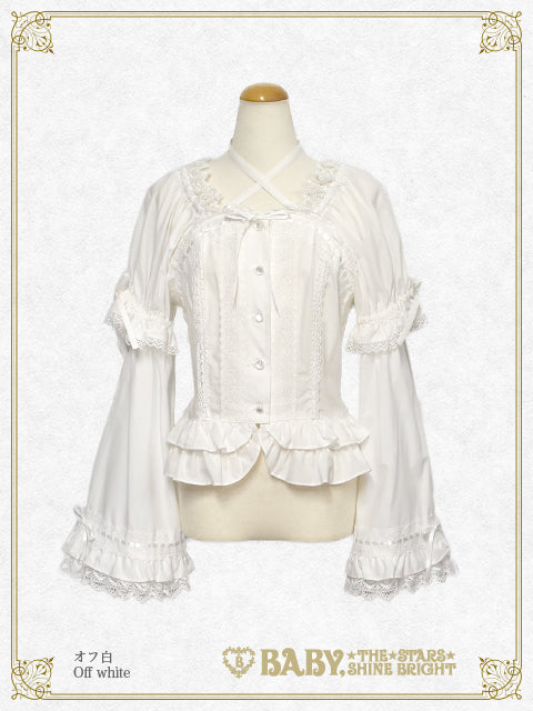 Princess Sleeve Back Shirring Blouse
