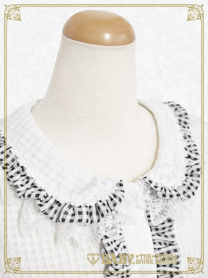 Fluffy Gingham Heart Blouse