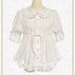 [Pre-order] Bunny ear half sleeve baby doll blouse