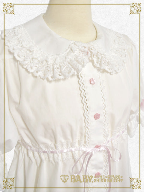 [Pre-order] Bunny ear half sleeve baby doll blouse