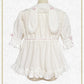 [Pre-order] Bunny ear half sleeve baby doll blouse