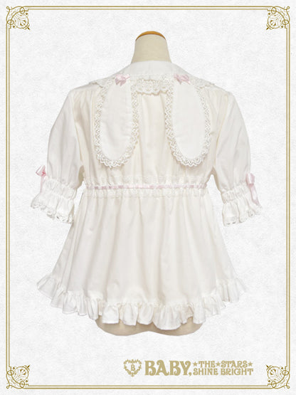 Bunny ear half sleeve baby doll blouse