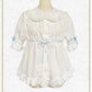 [Pre-order] Bunny ear half sleeve baby doll blouse