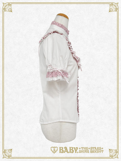 Milky Dot♡立ち襟半袖ブラウス