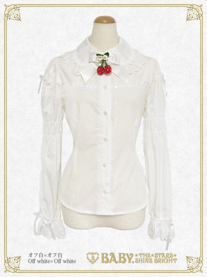 [Pre-order] Swinging Strawberry Garden Long Sleeve Blouse