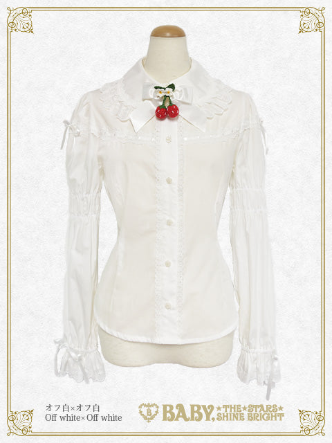 [Pre-order] Swinging Strawberry Garden Long Sleeve Blouse