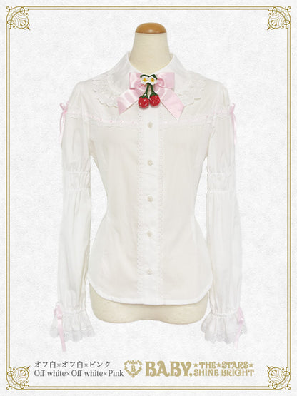 [Pre-order] Swinging Strawberry Garden Long Sleeve Blouse