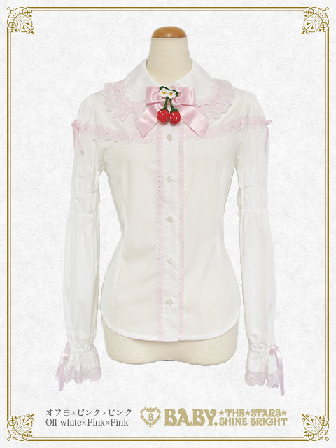 [Pre-order] Swinging Strawberry Garden Long Sleeve Blouse