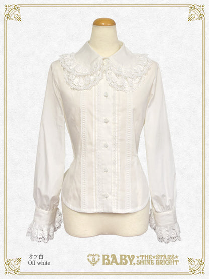 [Pre-order] Double Collar Pintuck Blouse