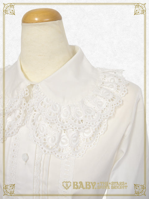 [Pre-order] Double Collar Pintuck Blouse