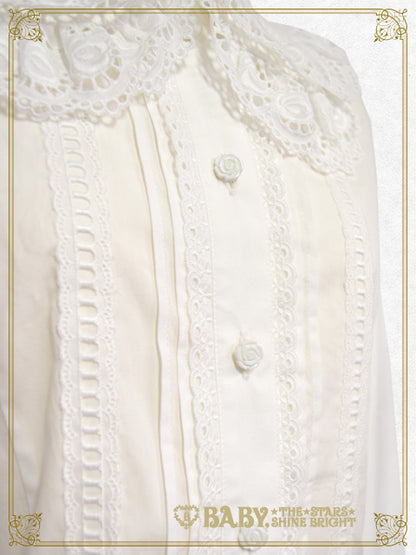 Double Collar Pintuck Blouse