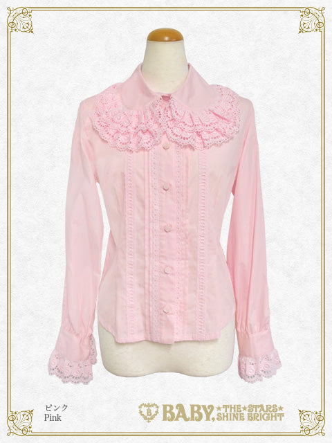 [Pre-order] Double Collar Pintuck Blouse