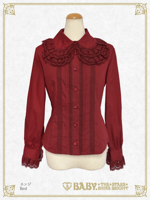 [Pre-order] Double Collar Pintuck Blouse