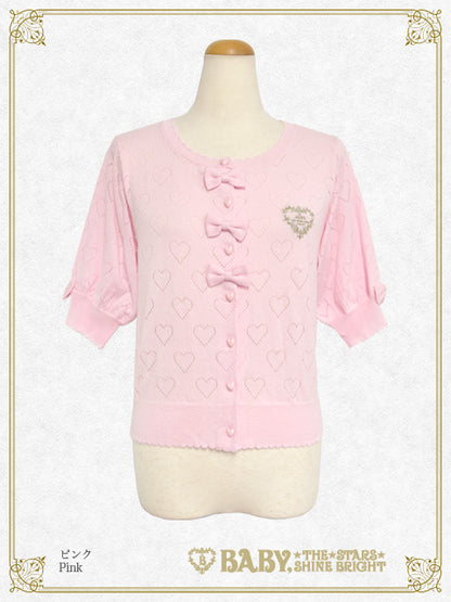 Lovely Heart Half Sleeve Cardigan