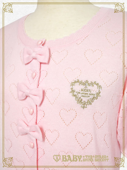 Lovely Heart 五分袖カーディガン