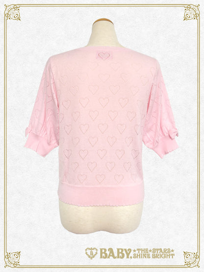 Lovely Heart 五分袖カーディガン