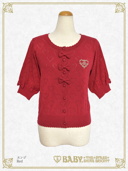 Lovely Heart Half Sleeve Cardigan