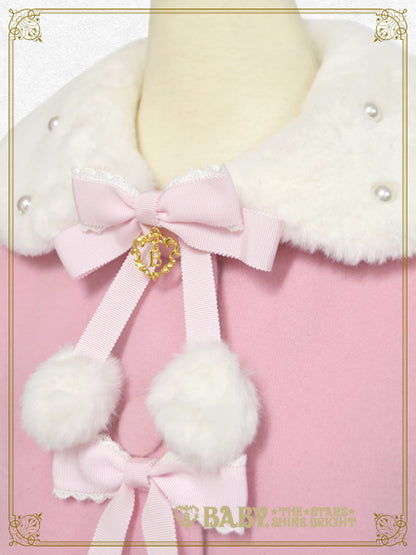 ポンポンリボンショートコート