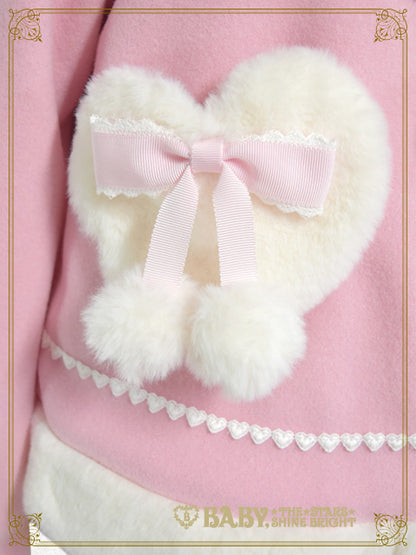 ポンポンリボンショートコート