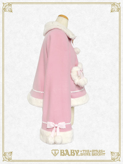 ポンポンリボンショートコート