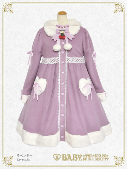 ゆらゆらいちごのうさみみコートワンピース