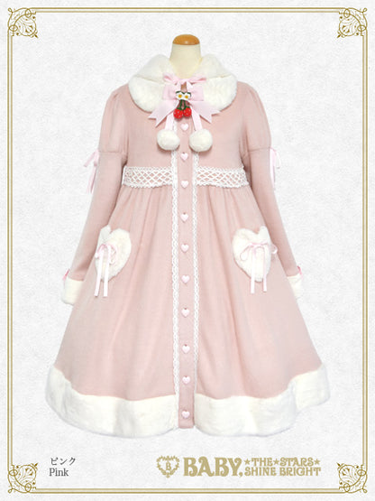 ゆらゆらいちごのうさみみコートワンピース