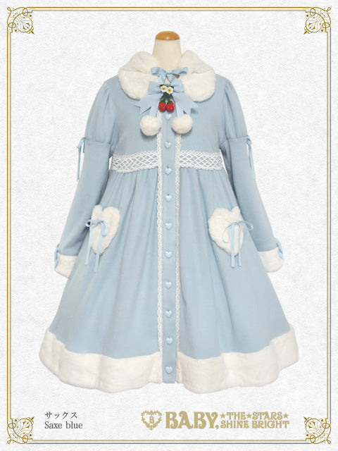 ゆらゆらいちごのうさみみコートワンピース