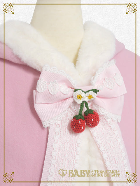 ゆらゆらいちごのうさみみファーケープ