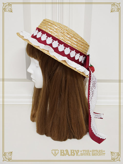 [Pre-order] Juicy Strawberry Memory Boater Hat