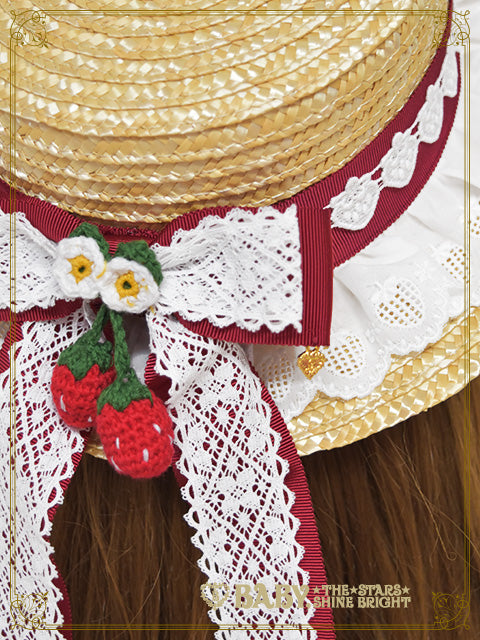 [Pre-order] Juicy Strawberry Memory Boater Hat