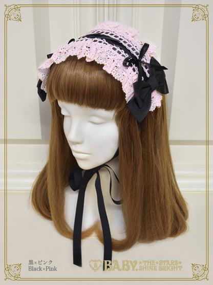Ladder lace spindle head dress (Burberry)