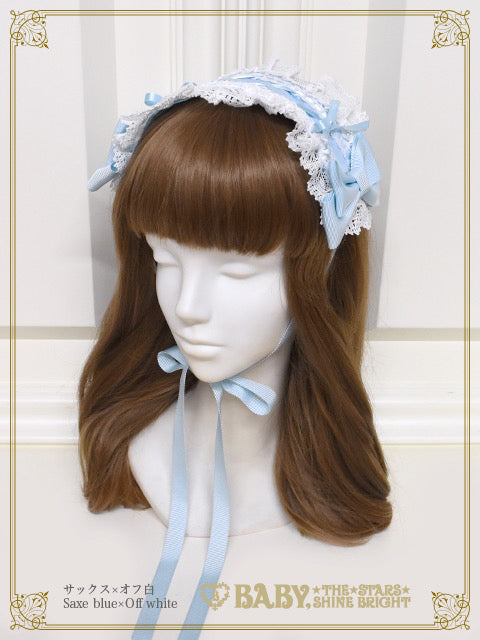 はしごレースのスピンドールヘッドドレス（バーバリー） オフ白 Fallin'Ribbonヘッドドレス – BABY, THE STARS SHINE BRIGHT