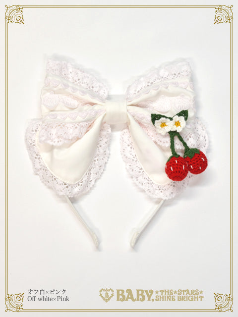 [Pre-order] Swinging Strawberry Garden Head bow