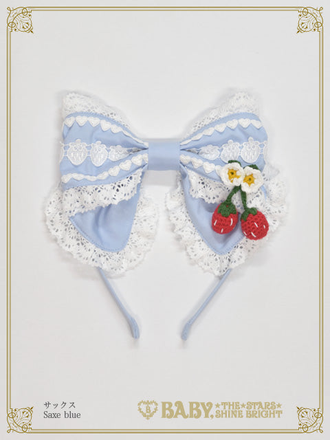 [Pre-order] Swinging Strawberry Garden Head bow