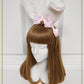 Bunny ear fur headband