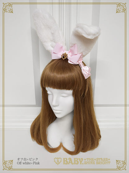 Bunny ear fur headband