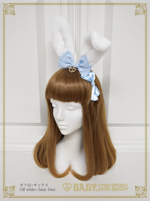 Bunny ear fur headband