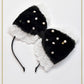 Ruban de Noёl Neige headband