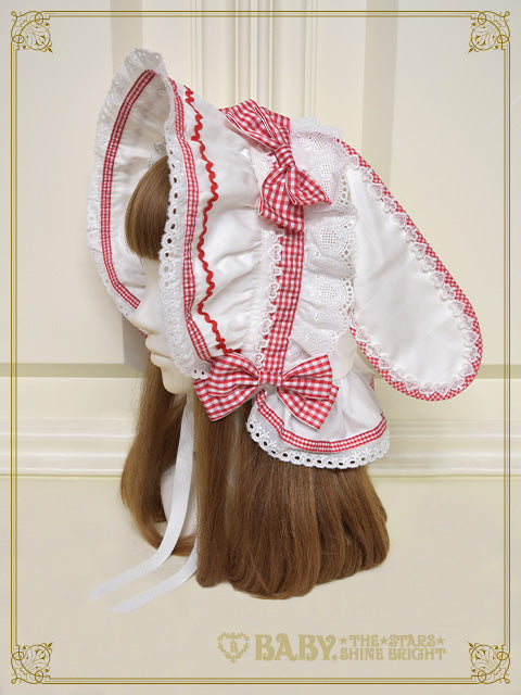 【予約】White Rabbitのうさみみボンネット
