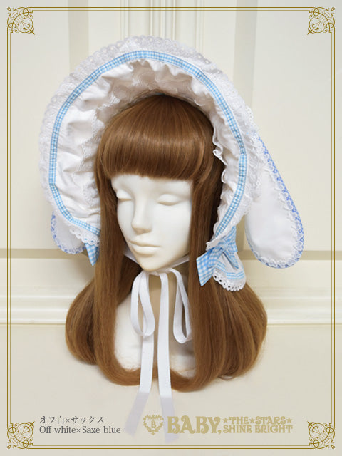 BABY うさみみボンネット ピンク White Rabbitのうさみみボンネット – BABY, THE STARS SHINE BRIGHT