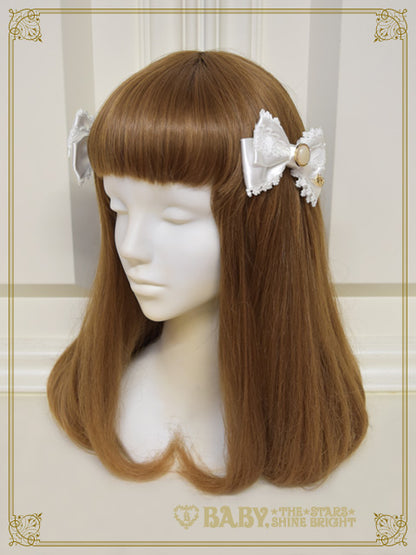 オーナメントジャガード庭園リボンクリップ