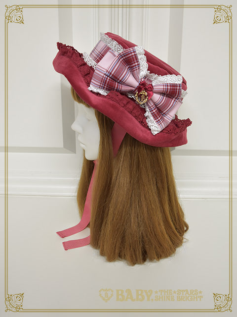 [Pre-order] Mary Stuart Velveteen＆Tartan Check Hat