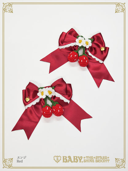 Swinging Strawberry's Happy Berry Present Ribbon Clip