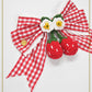 [Pre-order] Swinging Strawberry's Happy Berry Present Gingham Ribbon Clip