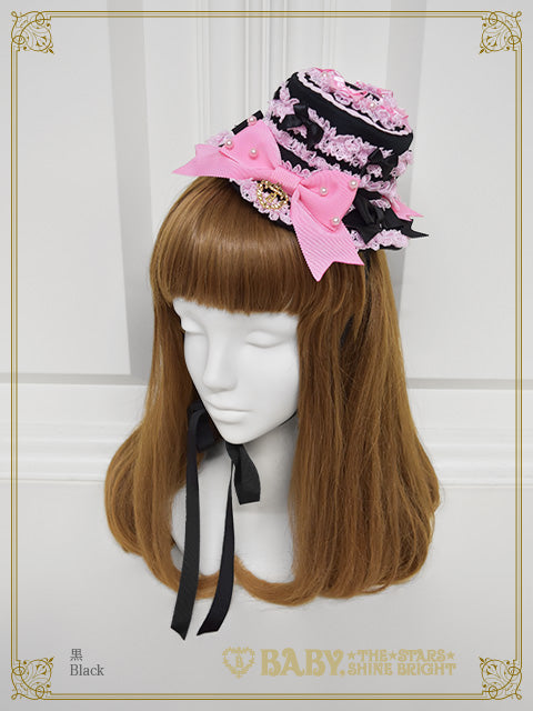 BABY メイドキャップ風カチューシャ　リボン　ハートチョコレート　ピンク Strawberry Sweetheart Cake Hearty JSK + Head Bow Set (2023