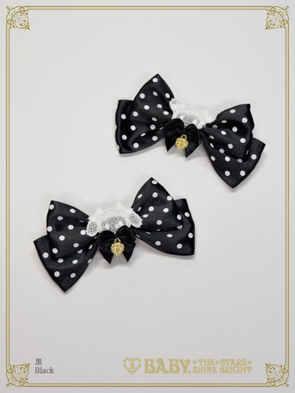 くみゃちゃんのサテンドットクリップ