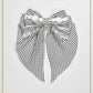 【予約】Fluffy Gingham Heart リボンバレッタ