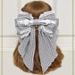 【予約】Fluffy Gingham Heart リボンバレッタ